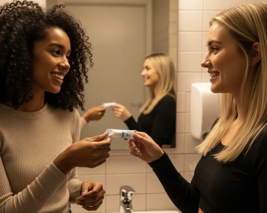 Smiling diverse community of women